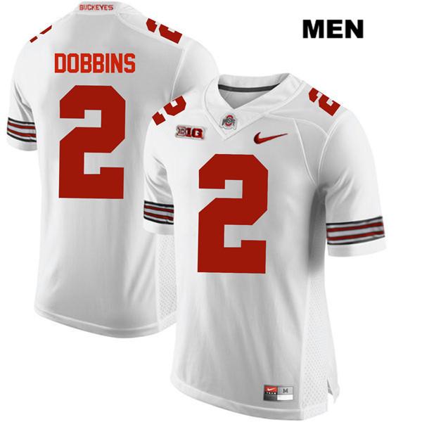 Ohio State Buckeyes Men's J.K. Dobbins #2 White Authentic Nike College NCAA Stitched Football Jersey DI19N28OA